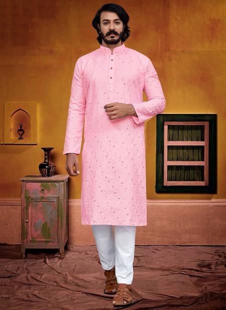 Pink Colour Outluk Vol 84 New Designer Ethnic Wear Silk Kurta Pajama Collection 84003